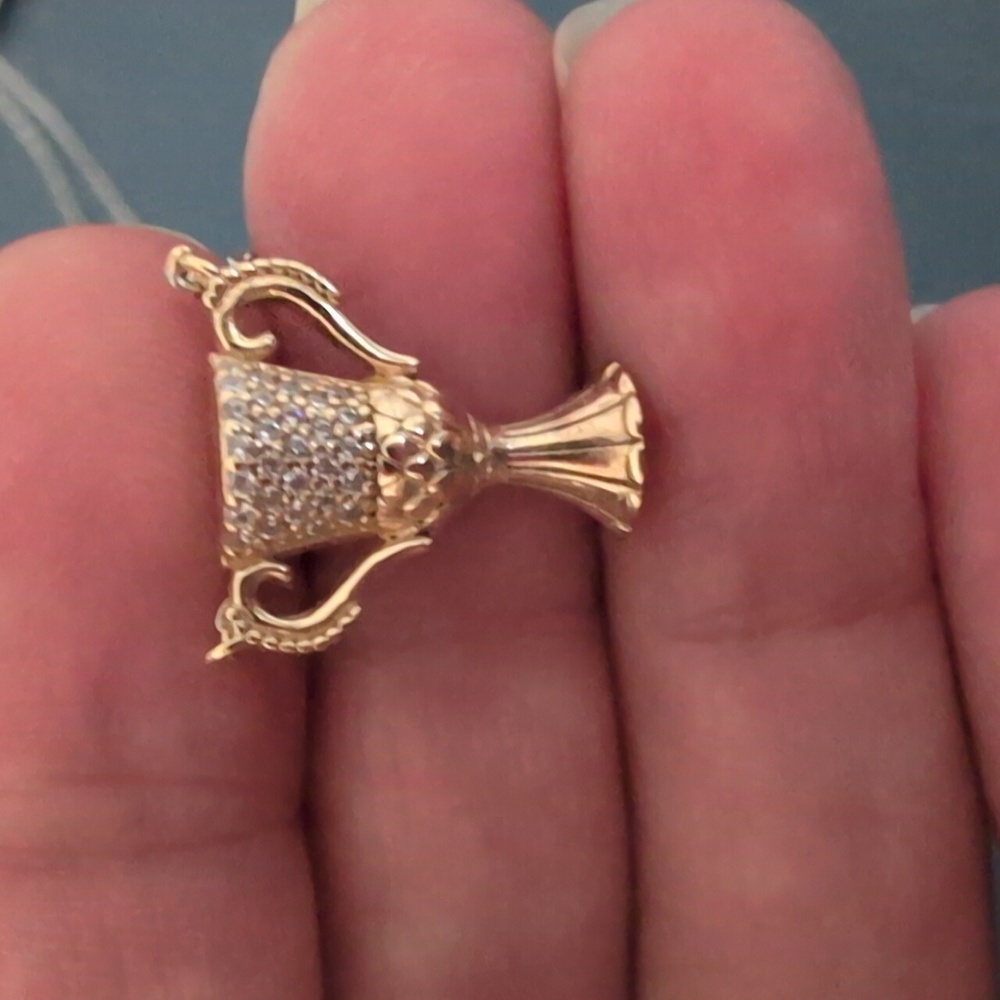 HARRY POTTER CHARMED AROMA HUFFLEPUFF CUP HORCUX NECKLACE